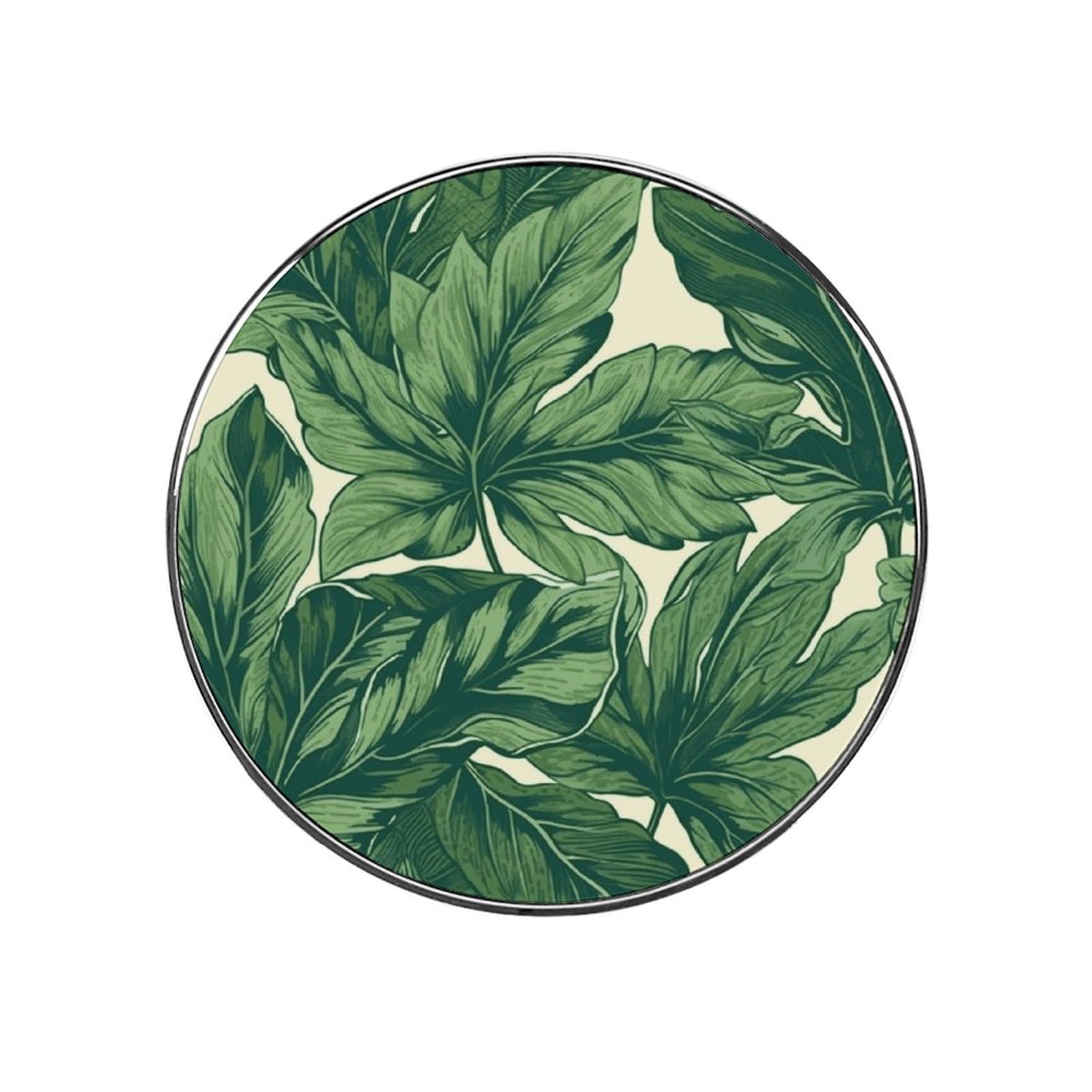 Autocollant botanique à motif de feuillage vert magnétique et imperméable