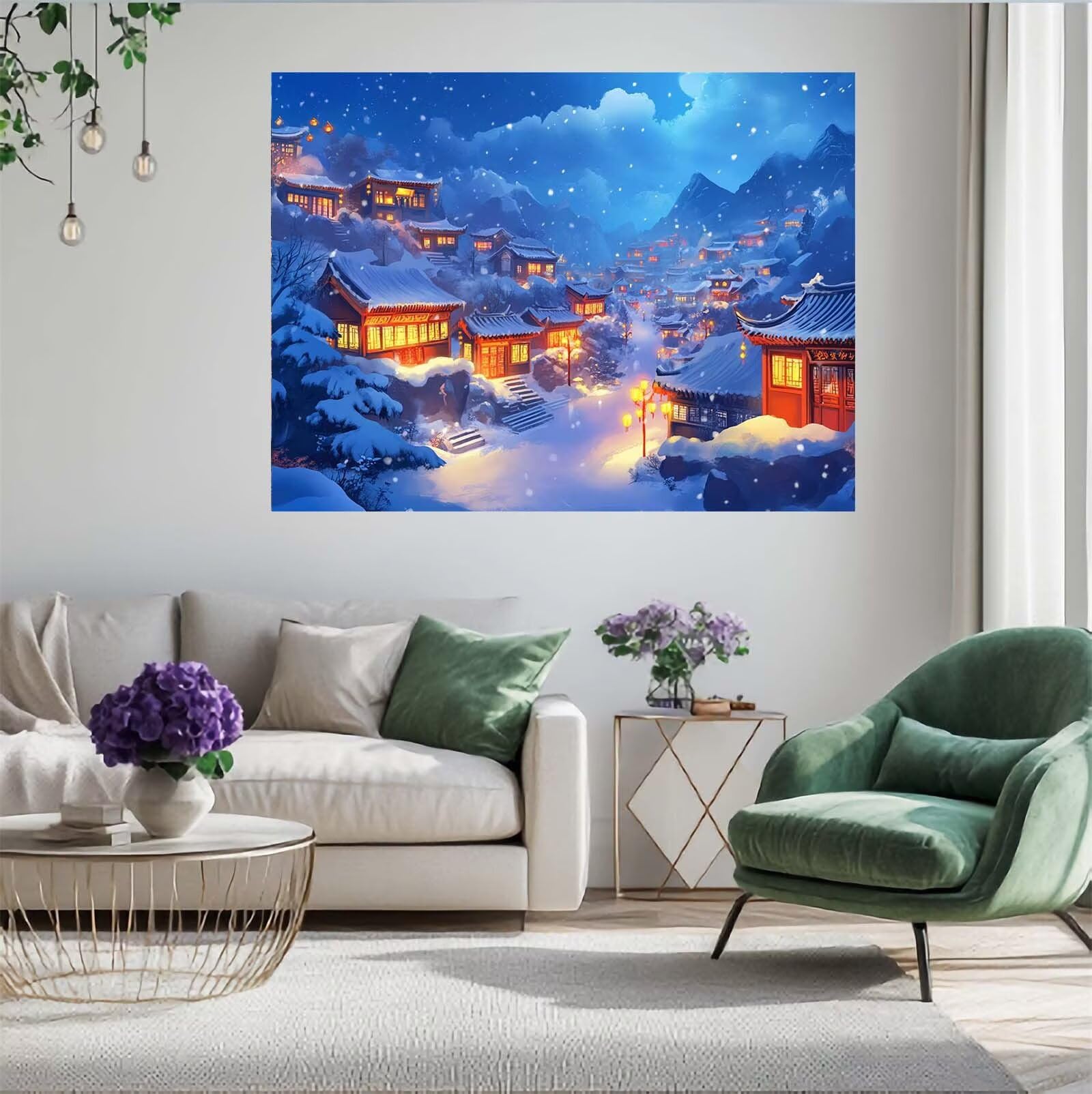 Puzzle zimowe 3000 elementów, domek śnieżny, puzzle dla dorosłych, z pudełkiem na prezent, "zrób to sam", duże drewniane puzzle dla dorosłych, gra zręcznościowa dla całej rodziny, prezenty dla kobiet
