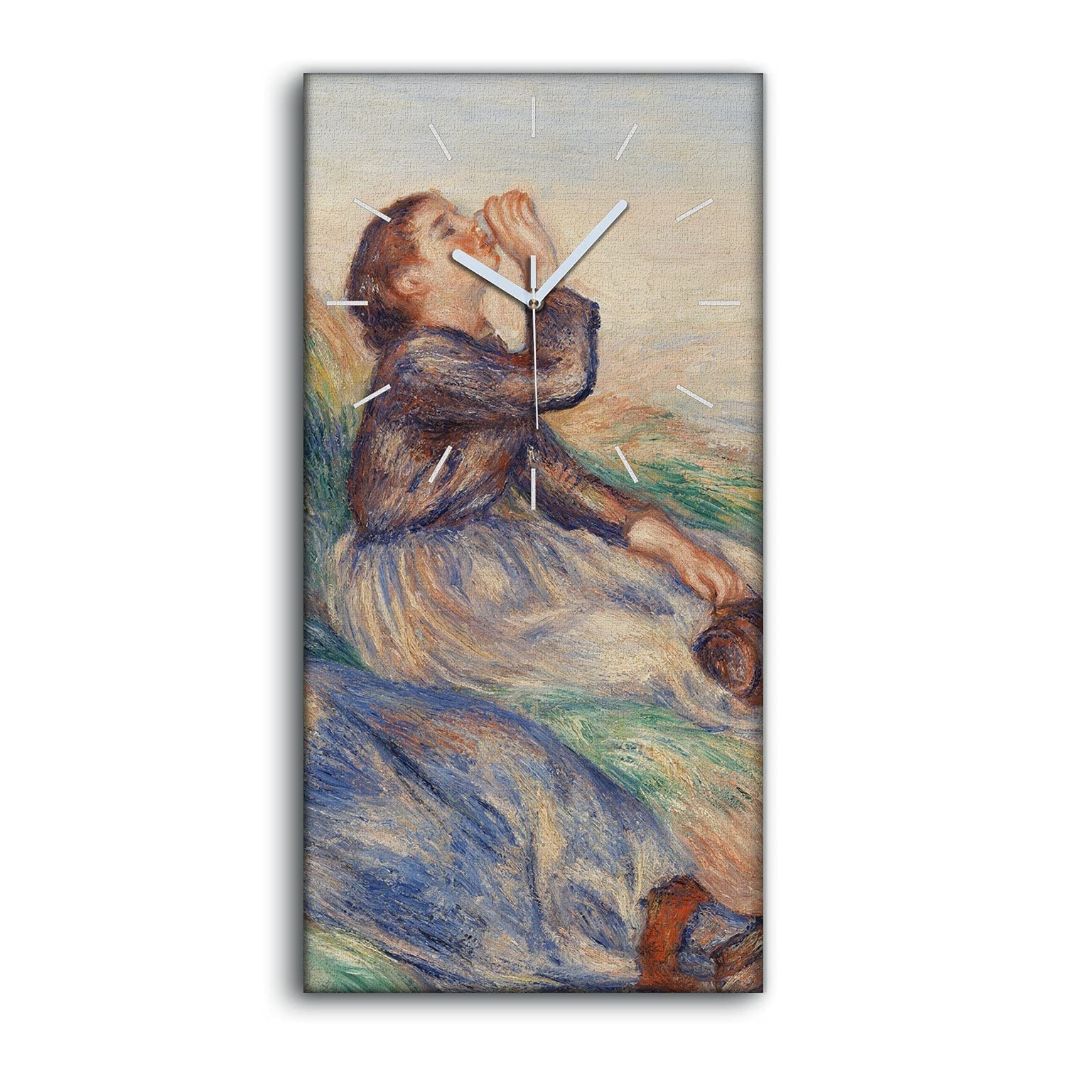 Horloge sur Toile Décoration Image Salon Moderne - Cadre Mural Chambre 30x60cm