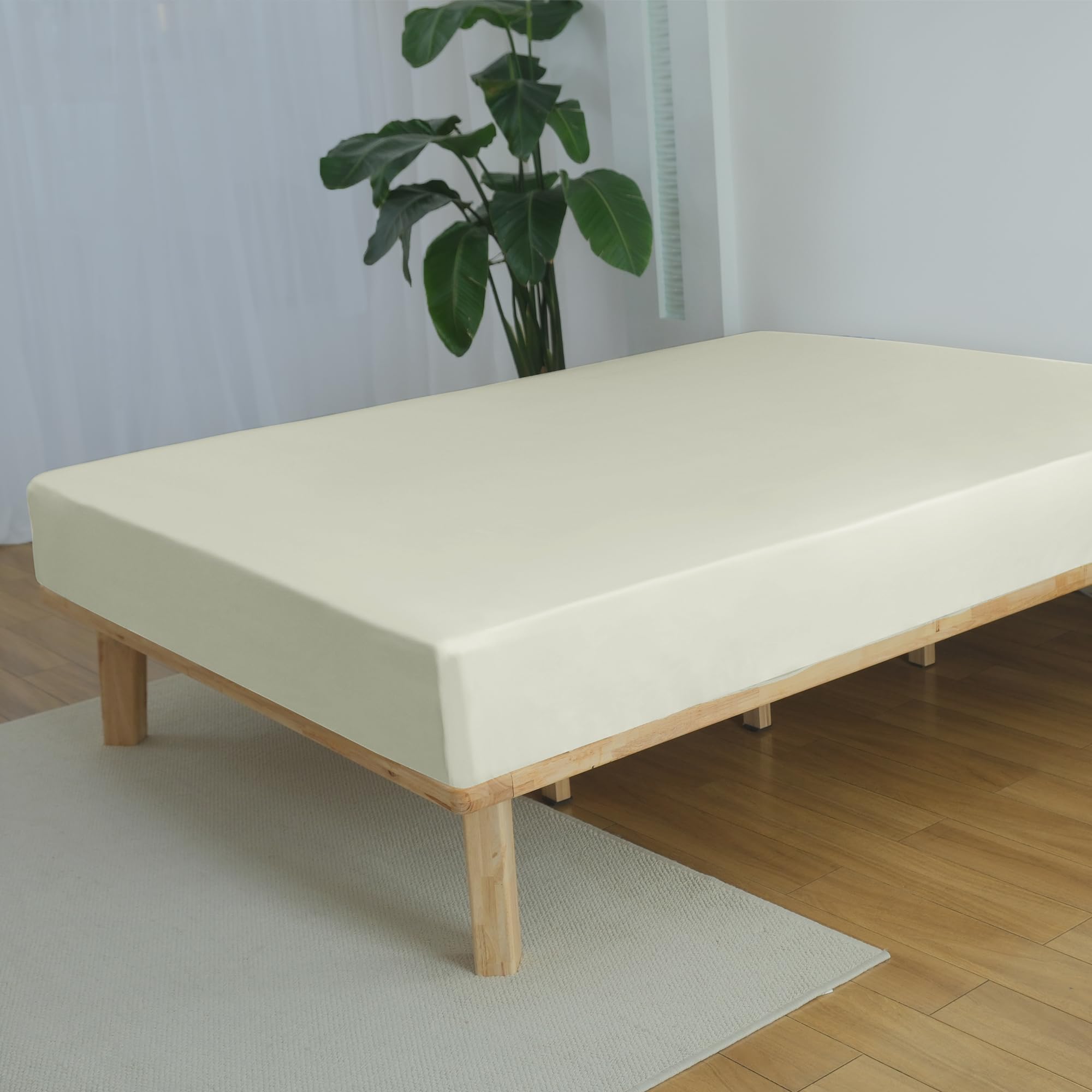 DURA TRIBE Oh So Bamboo Fitted Bedsheet – 100% Organic Bamboo Viscose Breathable Cool Su...