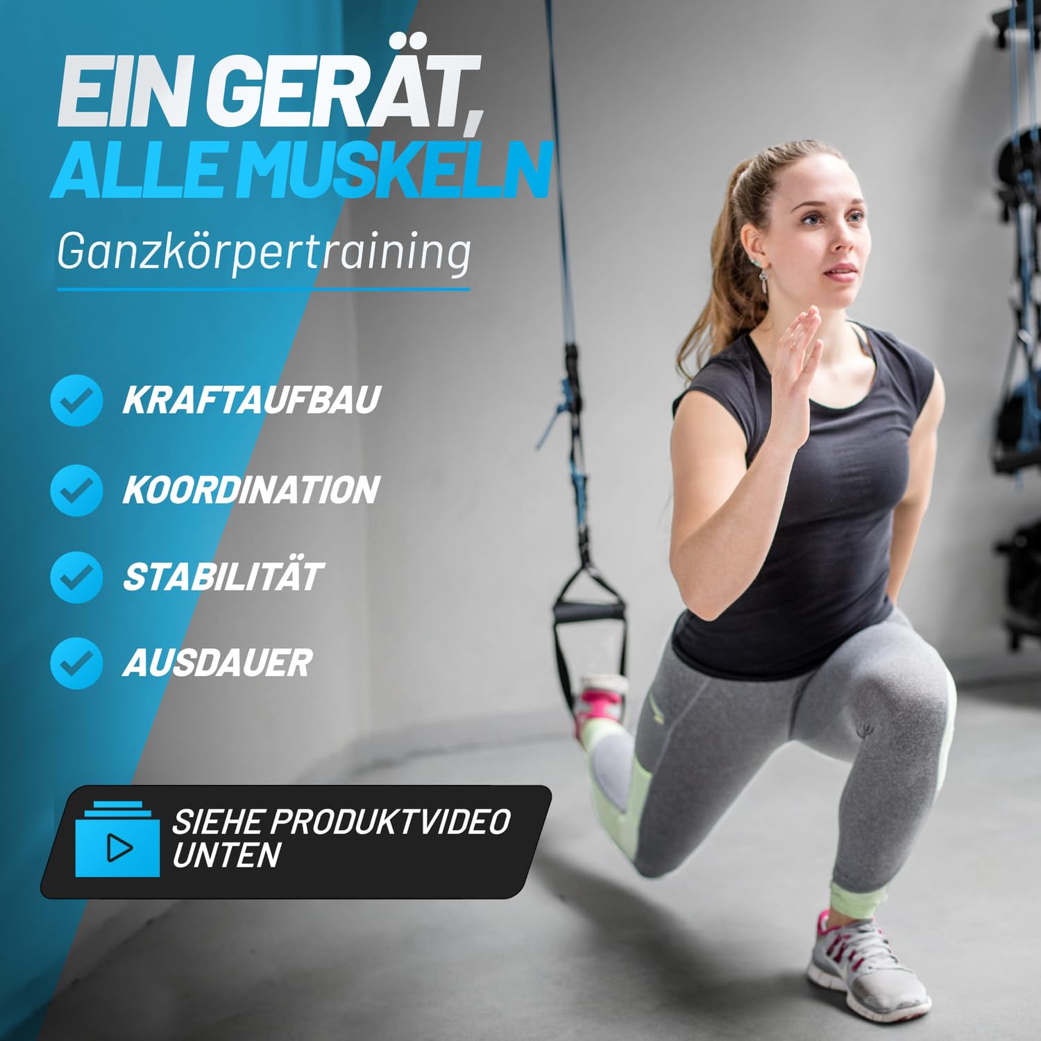 aerobis® aeroSling® ELITE | Der originale Schlingentrainer mit Umlenkrolle | Türanker und Videoanleitung