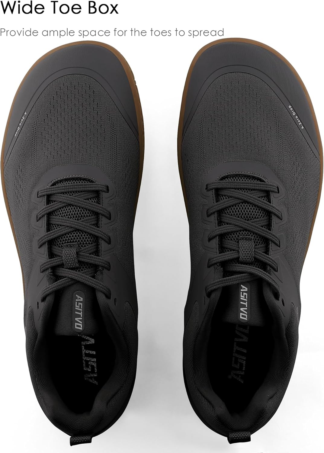 ASITVO Wide Barefoot Shoes Men Gym Zero Drop Sole Minimalist Cross Trainer Width Toe Box Sneakers Grounding Knit No-Sew Upper TPU Toe and Heel Colorful - Image 4