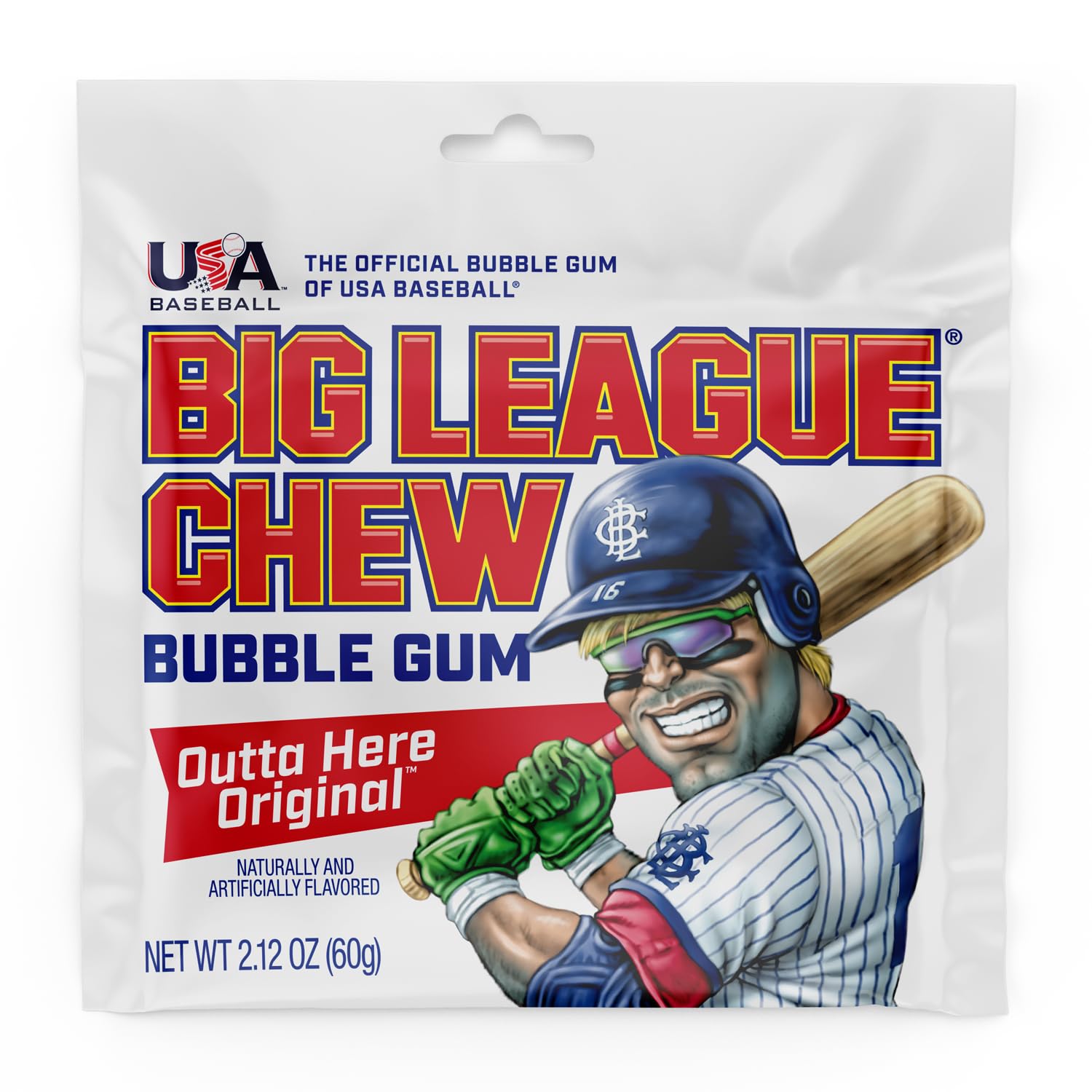 Big League Chew Outta Here Original Bubble Gum - Classic Ballpark Flavor | Perfect for Baseball Games, Teams, Concessions, Parties, and More | Pack of 12 Bags (2.12oz Each) - Image 5