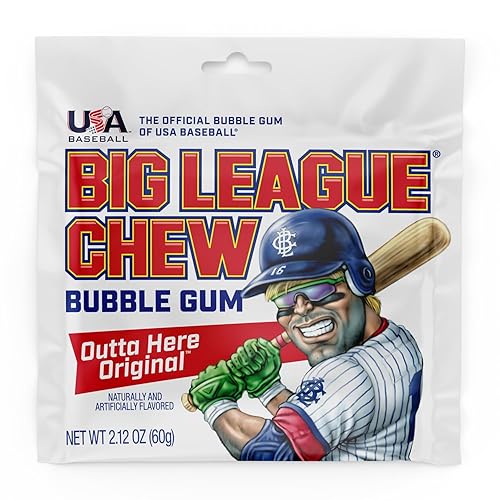 Miniatura 4 de The Official Big League Chew Original Bubble Gum + bandeja (12 paquetes)