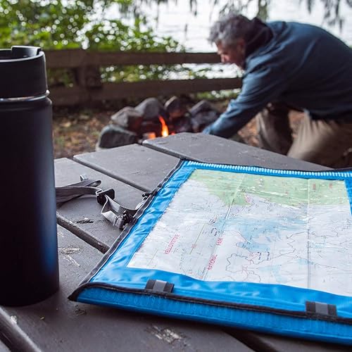 Vista 7 de AquaQuest Trail Map - Funda 100% impermeable para bolsa seca, protector de mapas, soporte para documentos al aire libre con ventana transparente