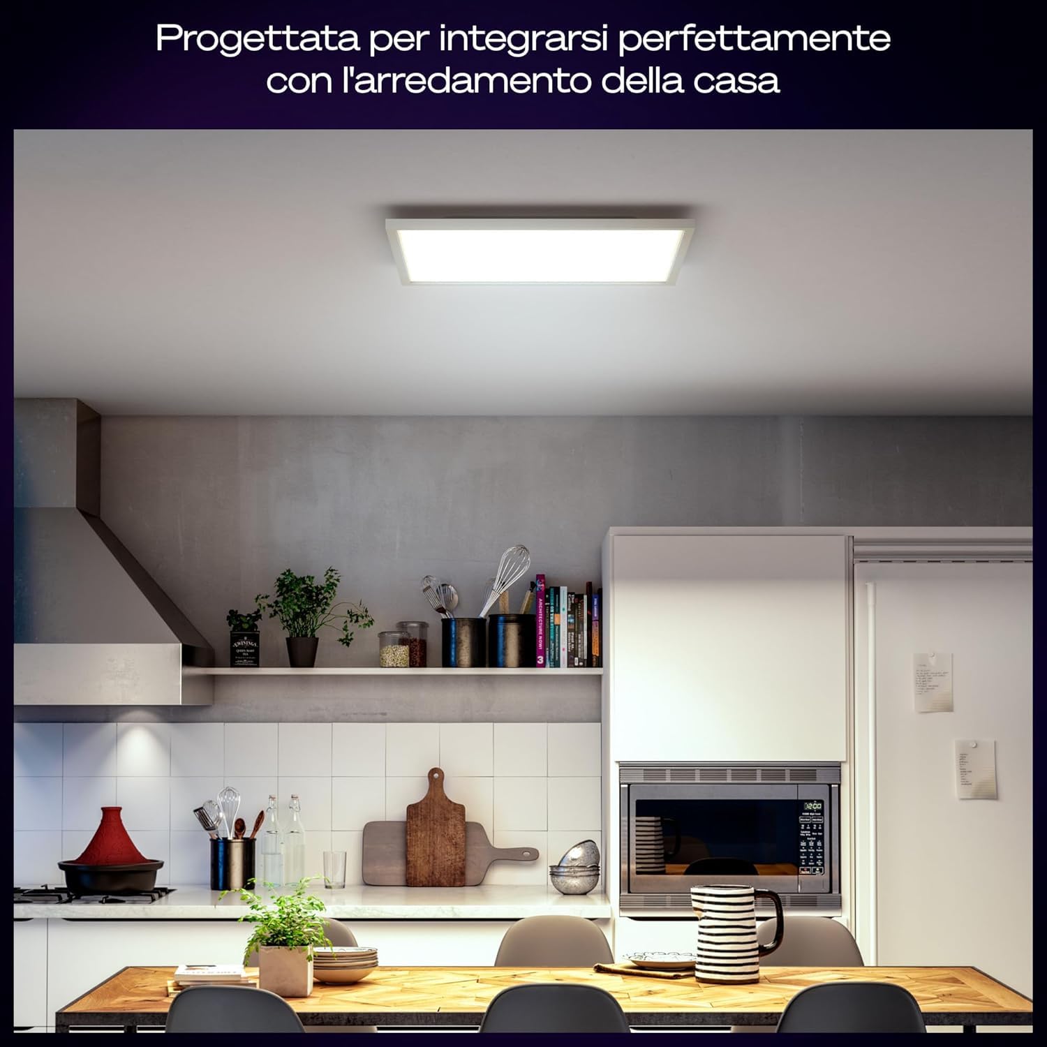 Philips Hue White Ambiance, Pannello Smart Aurelle, luce bianca da calda a fredda, 19W, 60x60cm, bianco, Compatibile Bluetooth, Controllo Vocale con Alexa, Google Assistant e Apple Homekit
