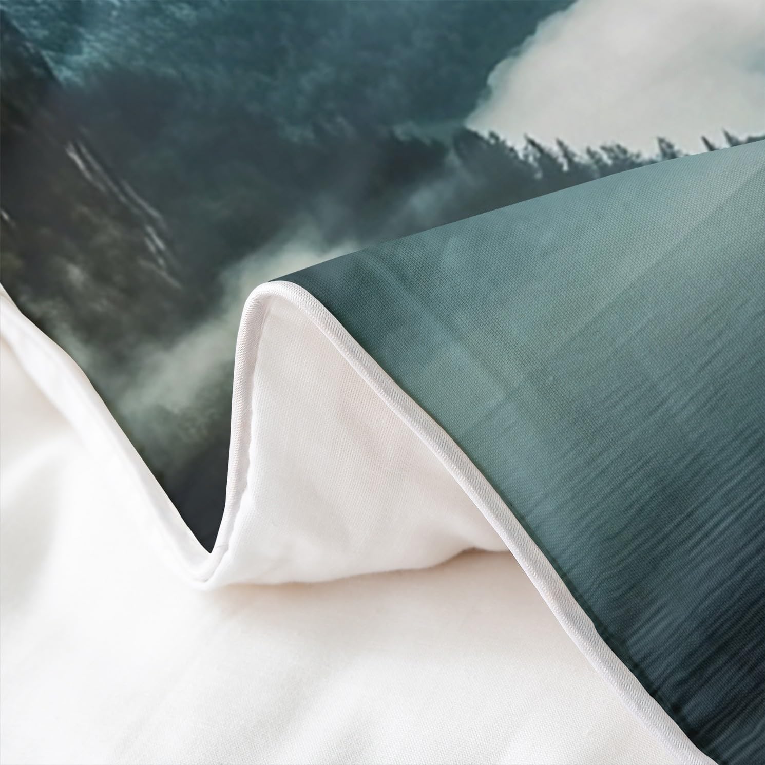 Castle Fairy Dragon 100% Cotton Bedding Set Fierce Western Wildlife Comforter Cover Set for Kids Teens Bedroom Decor Mysterious Animals Duvet Cover (No Comforter) Full Size 3 PCS - Image 4