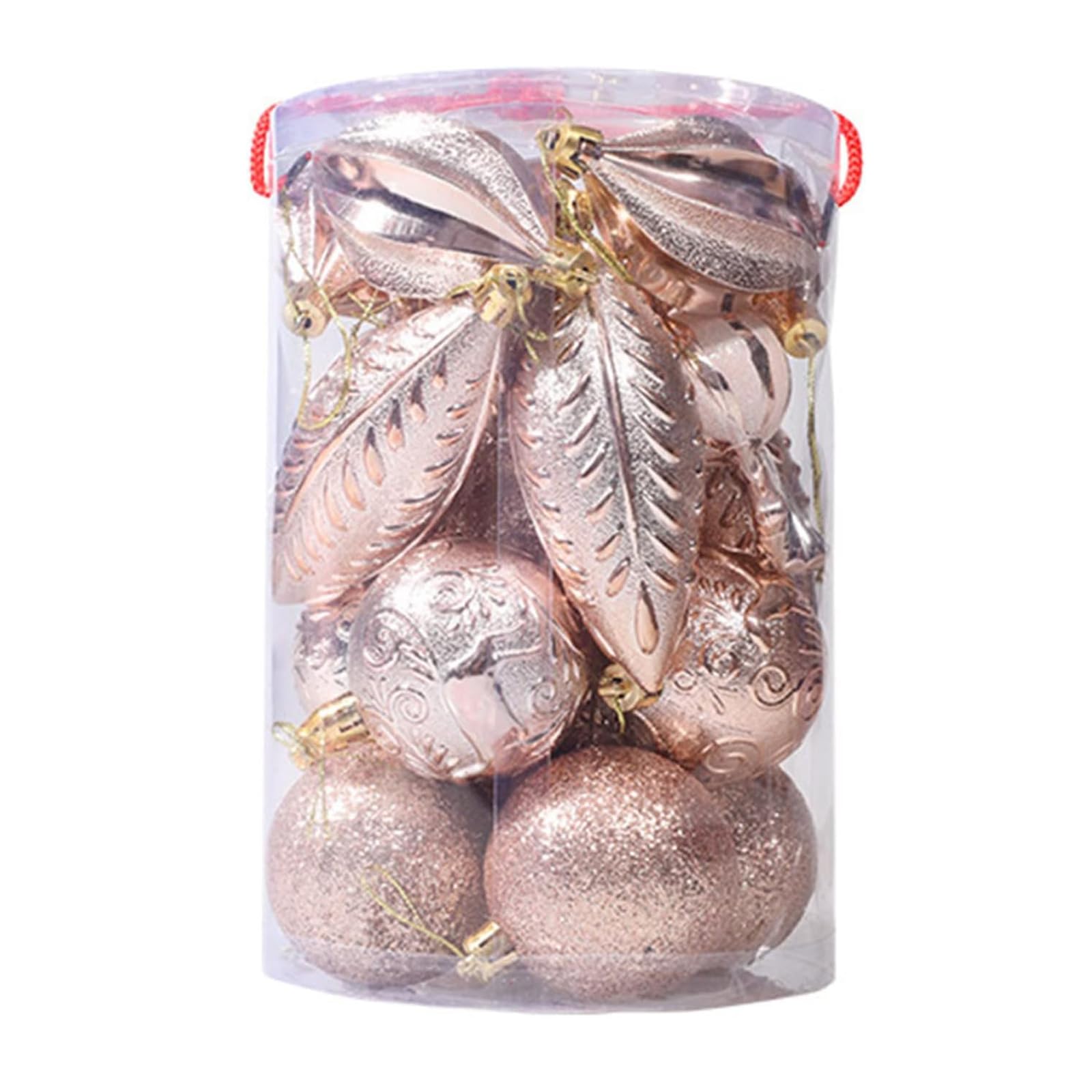 21 PCS Adornos para árboles de Navidad, Juego de Colgantes para decoración de árboles de Navidad, Adorno de Bolas de Navidad de plástico para decoración de Fiestas navideñas