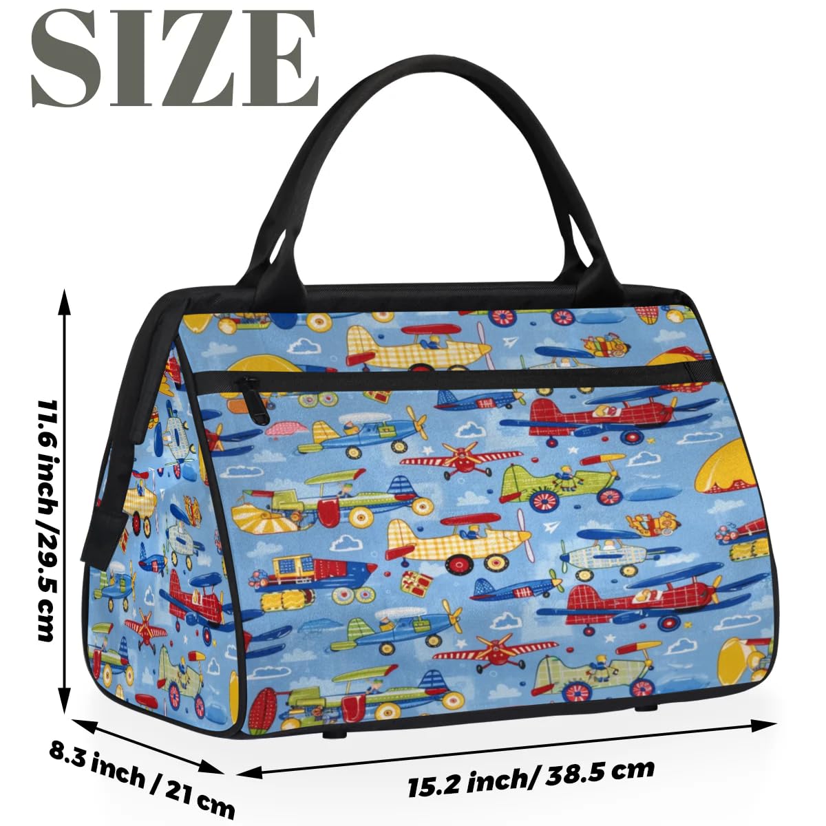 Flugzeug-Reisetasche für Damen, Herren, Kinder, Jungen, Mädchen, Wochenende, Übernachtung, 24 l, Reisetasche, Kabinentasche für Sport, Fitnessstudio, Yoga, farbe, Big, Taschen-Organizer