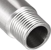 Vista 6 de Brazo de extensión de cabezal de ducha, 2 pulgadas 1/2PT macho a 1/2PT hembra rosca 304 acoplador de montaje de tubería de acero inoxidable