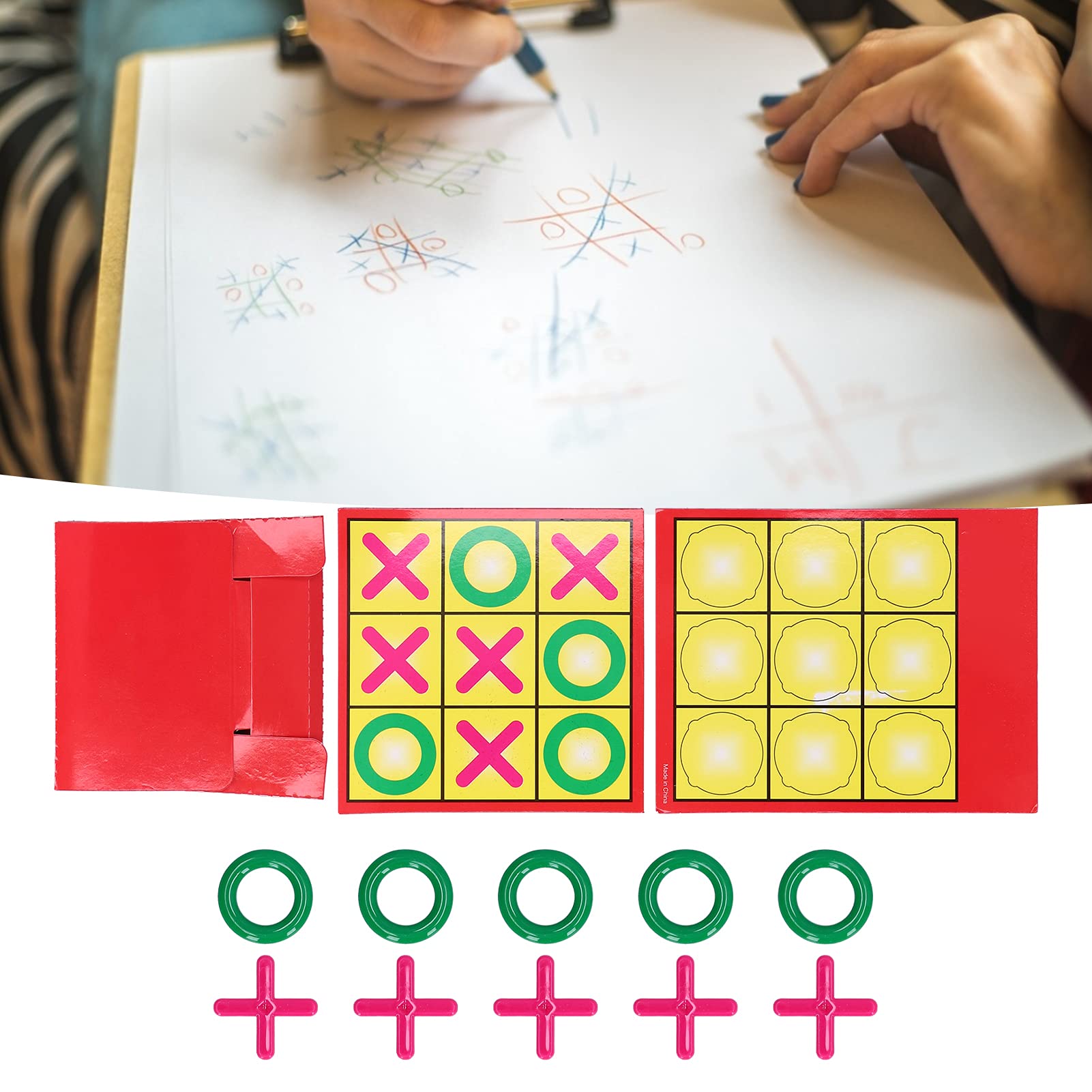 Buy XO Chessboard Game, Tic Tac Toe Game Lightweight Table Decor Board