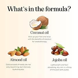 Vanilla Sensual Massage Oil for Couples - Relaxing Full Body Massage Oil for Date Night with Moisturizing Coconut and Sweet Almond Oil - Vegan Non Staining Non Greasy Silky Smooth Gliding Formula