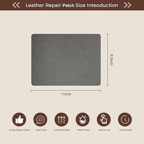 Miniatura 86 de Cinta de parche de reparación de cuero para sofá, sofá autoadhesivo grande, asiento de automóvil, silla de oficina, muebles de cuero, kit de parches