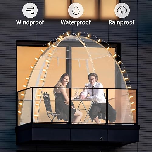 Vista 29 de Alvantor Tienda de campaña desplegable de burbujas – Tienda de campaña de iglú instantánea de 12 x 12 pies – Casa de pantalla para 8 – 10 personas