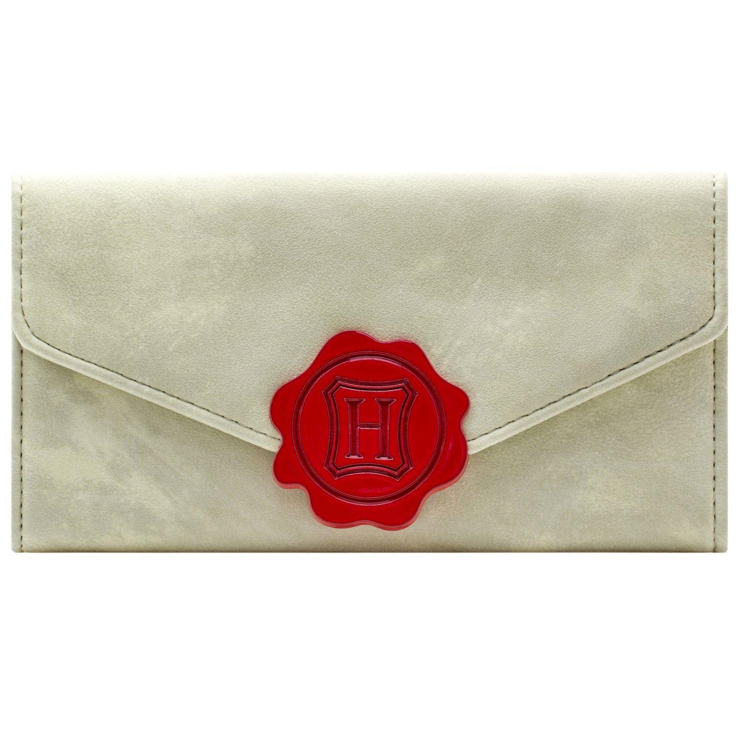 Dobby H.P. Hogwarts Sorcellerie et Magie Lettre Porte-Monnaie/Portefeuille Tri-Fold avec Poche à Monnaie & Porte-Cartes, Blanc Cassé