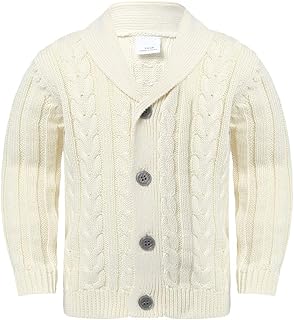 TiaoBug Baby,Clothing,Baby Boys 0-24m,Knitwear TiaoBug Toddler Baby Boys Cardigan Jacket Lapel Collar Cable Knit Sweater Long Sleeves Tops