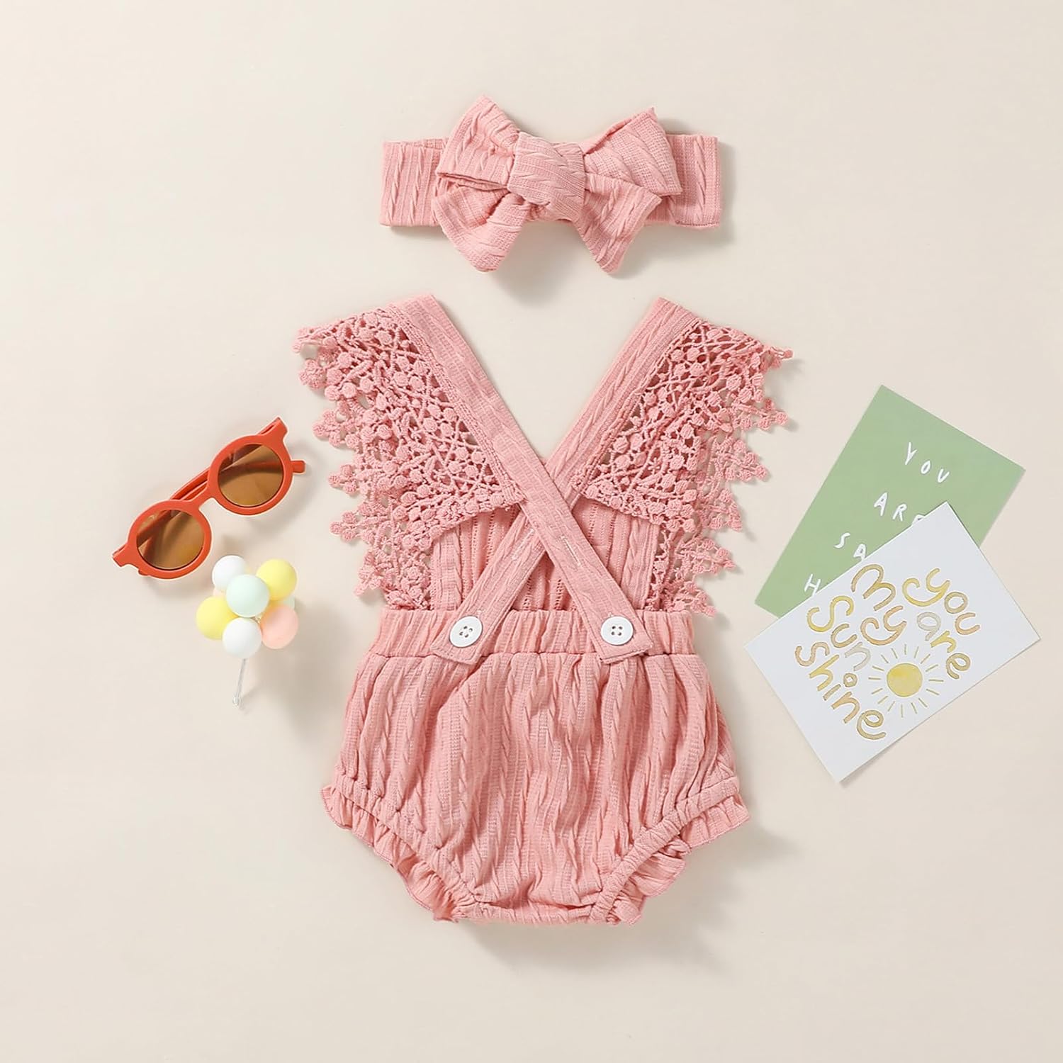 Douhoow Infant Baby Girl Plaid Romper Baby Short Sleeve Pleated Romper Bodysuit Summer Spring Outfits - Image 3