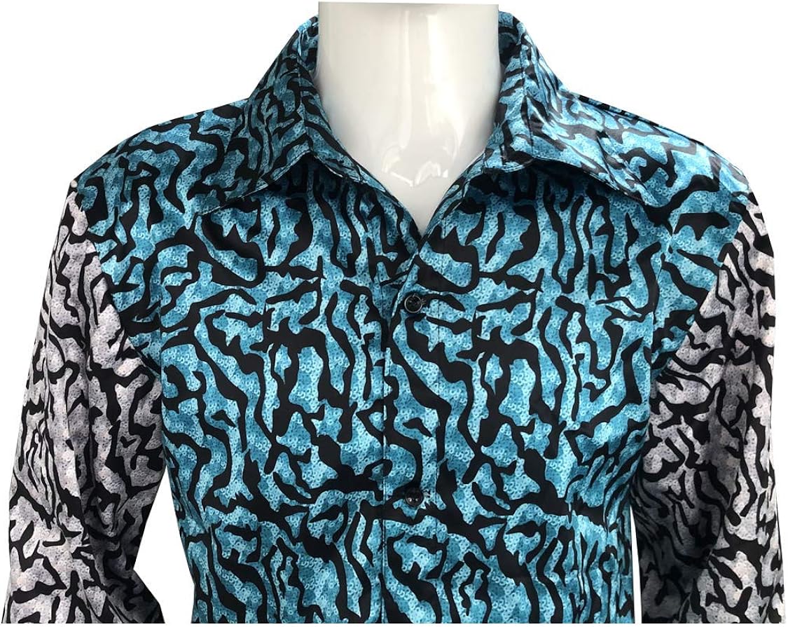 Joe Exotic Sequin Shirt Luxury Button 