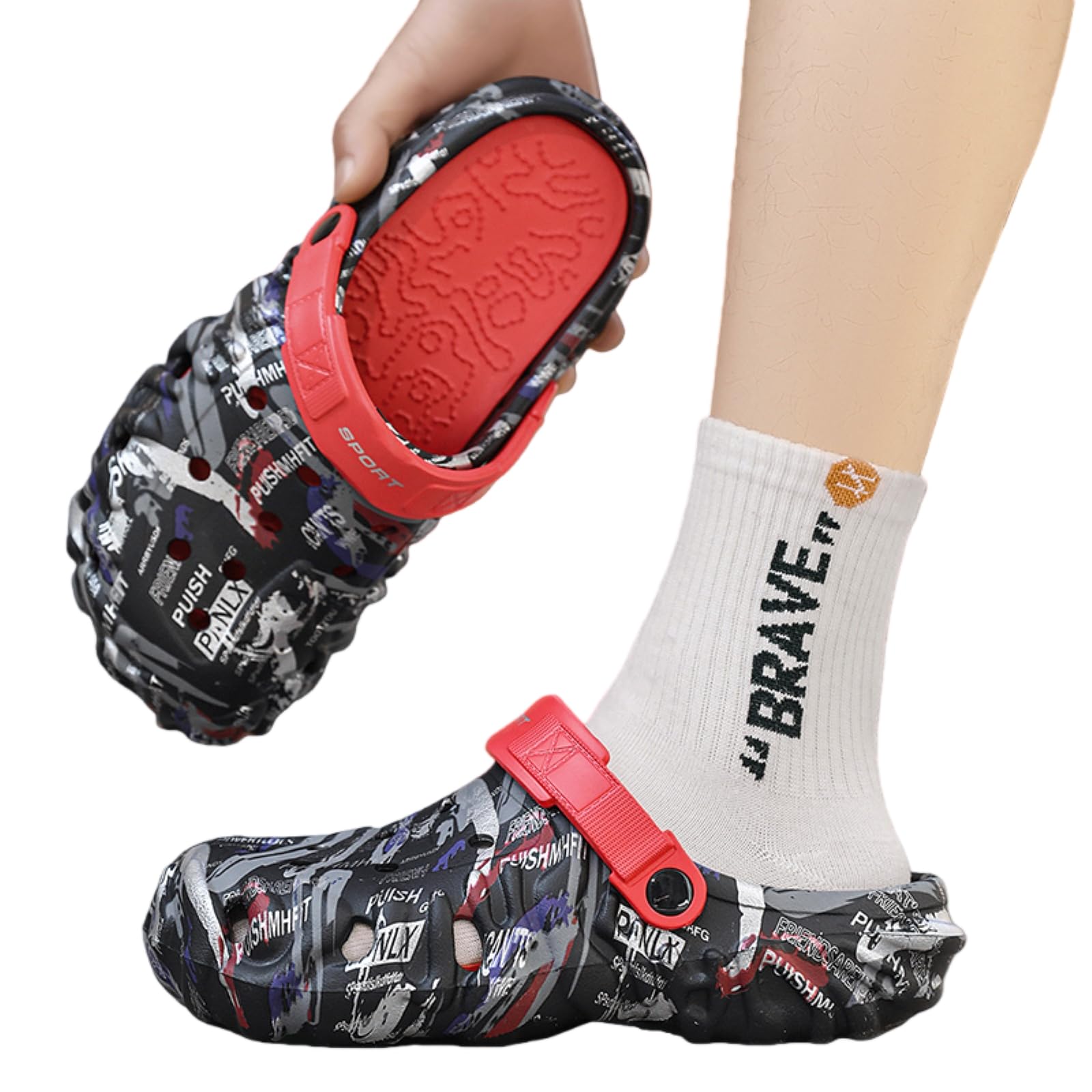 Chaussons sandales pour hommes d'été légers en noir taille 42 ll261