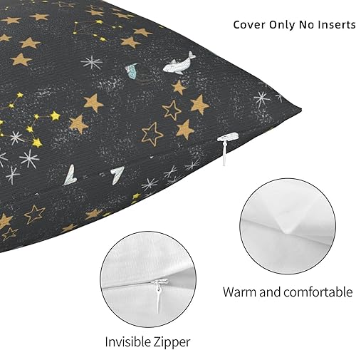 Miniatura 4 de Yellow Fishes and Stars- Throw Pillow Covers 26"x26" Throw Pillow Cushion Cases Decoration for Couch Sofa Pillow Covers fundas para cojines de sala