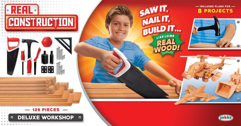 Real Construction Deluxe Workshop 125+ Piece Large Tool Set