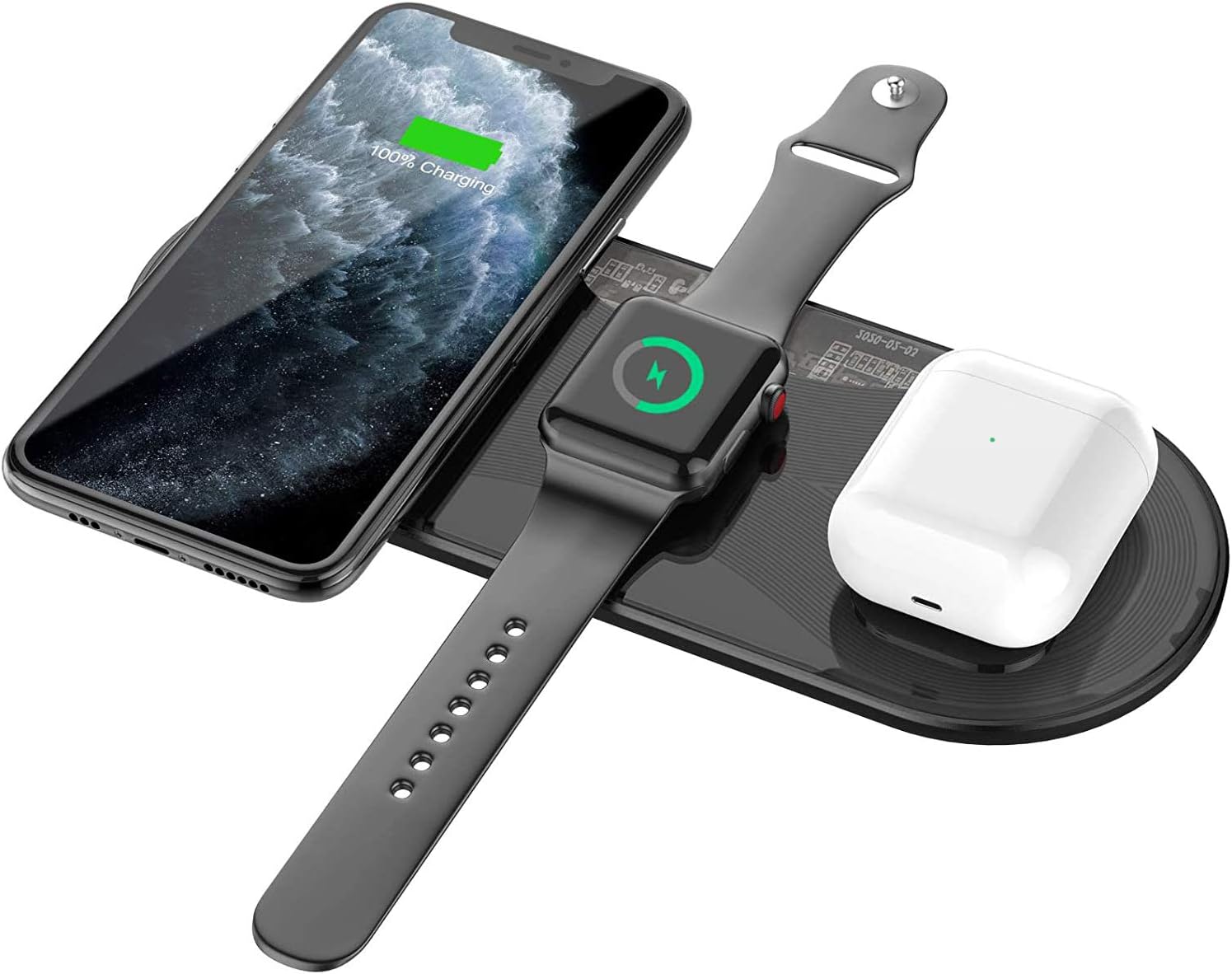 Blulory Caricatore Wireless 3 in 1 Ricarica Wireless per Apple Watch  6/5/4/3/2, Qi Supporto di Ricarica Wireless Docking Station per iPhone  11/XS/XR/X/8, AirPods PRO, Samsung Galaxy e Telefoni Qi : Amazon.it:  Elettronica