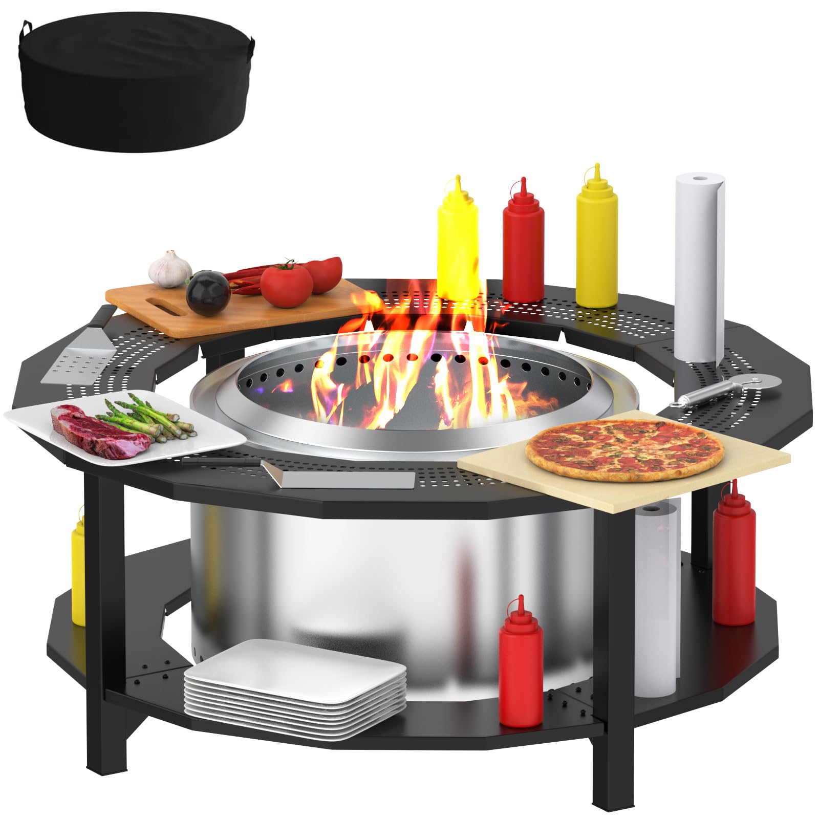 Amazon.com: Fire Pit Surround Tabletop for Solo Stove Yukon