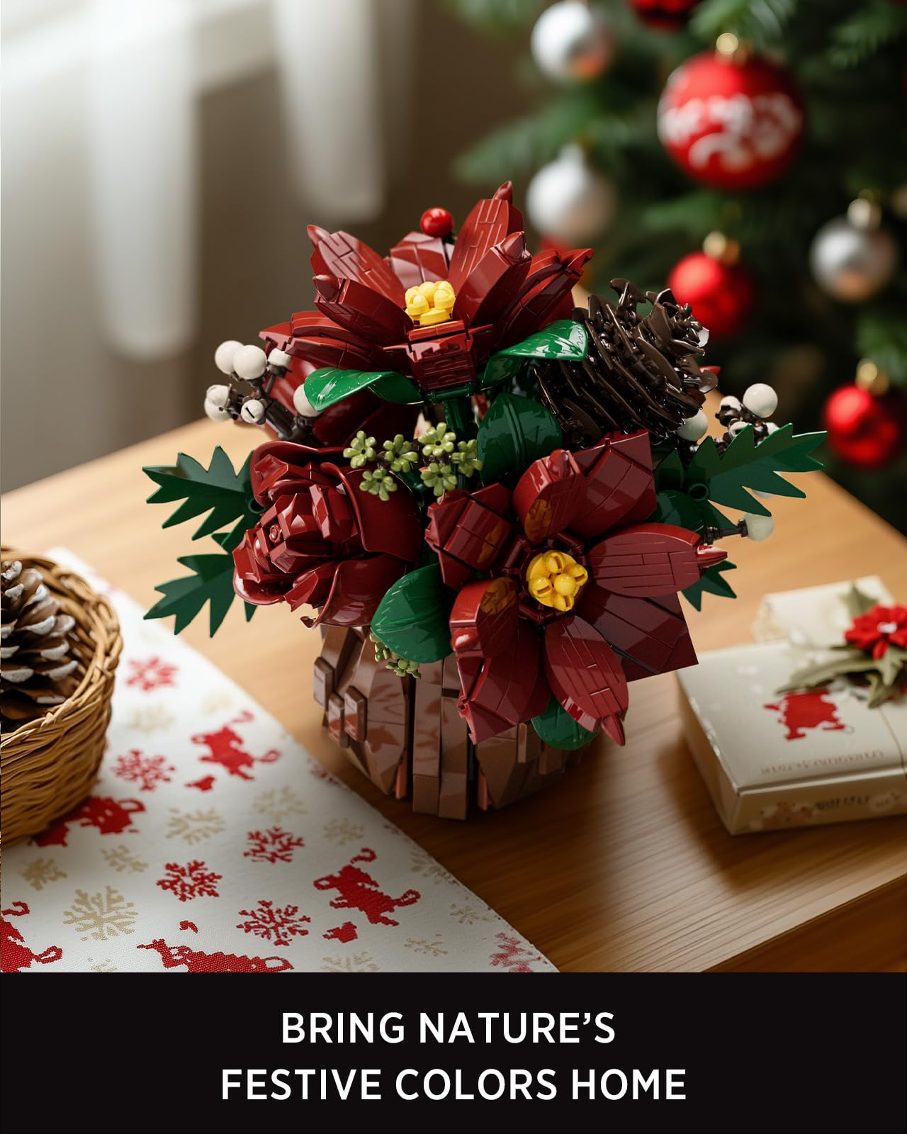Nifeliz Botanicals Fleurs Set De Construction pour Adultes, Bouquet De Fleurs Convient pour La Décoration du Bureau à Domicile, Décoration & Cadeau pour Hommes et Femmes (767 Pièces, NF10347)