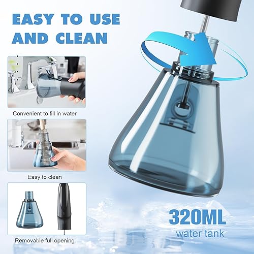 Miniatura 6 de Water Flosser Cordless, Water Dental Flosser Oral Irrigator with 4 Modes, IPX7 Waterproof Rechargeable Water Flossers for Teeth Cleaning, Deformable