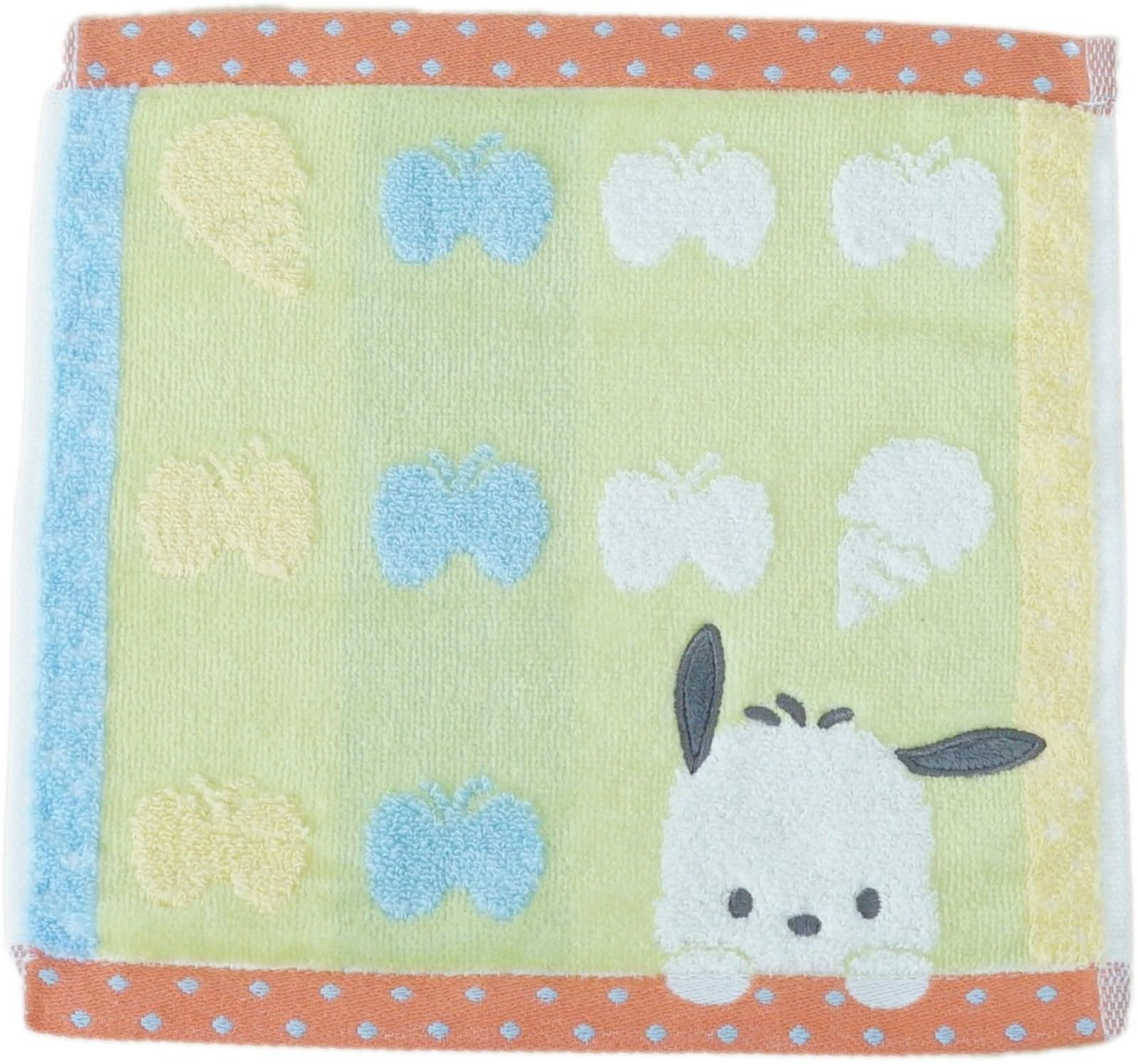 内野 サンリオ ひょっこりフェイス タオルハンカチ 【抗菌防臭】 約25×25cm グリーン 4806V051 G