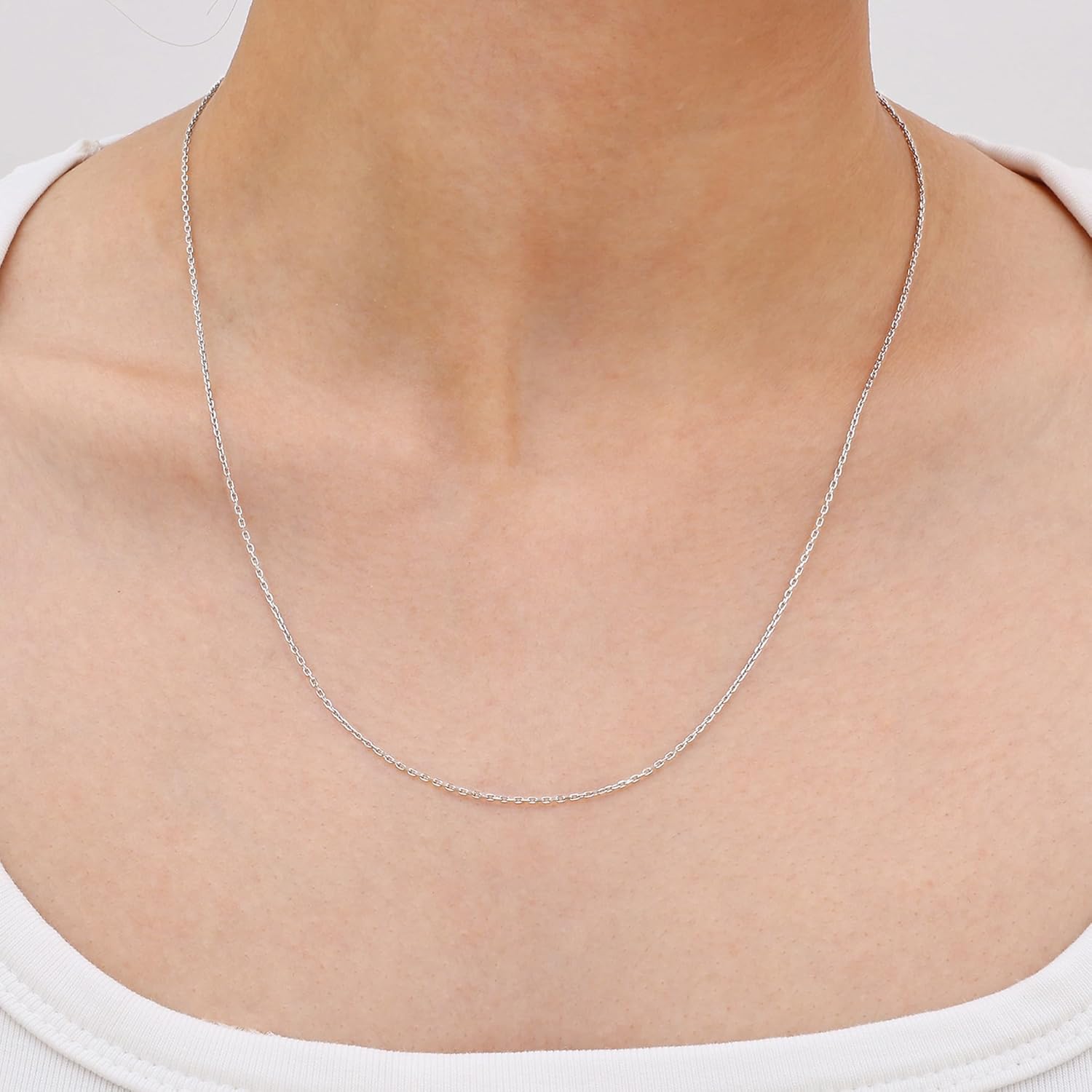 Gacimy Chain Necklace for Women, 14K Gold Plated/Silver Tone Cable Chain for Women, 1.1/1.3mm Thin Dainty Necklace Chains 16-24 Inch - Image 2