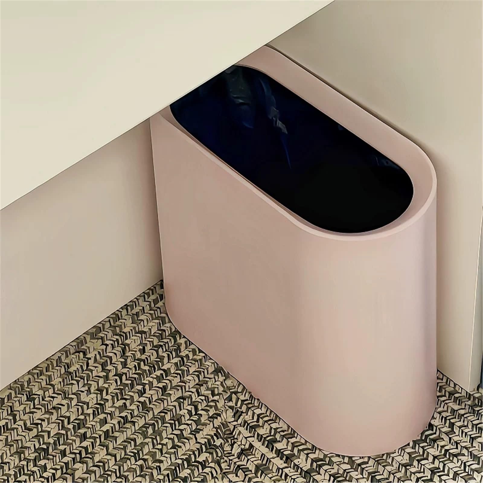 Mülleimer Mülleimer Haushalt Badezimmer Küchenabfalleimer(Weiß)
