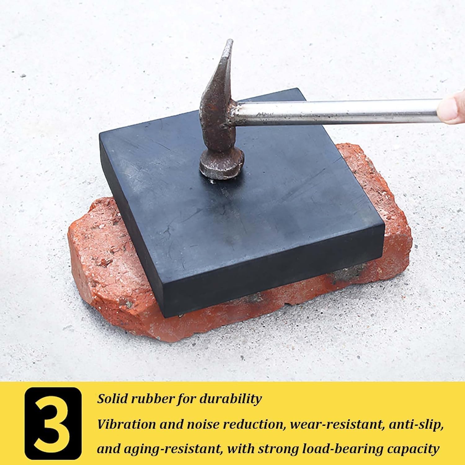 Anti-Slip Shock-Absorbing Rubber Mats for Furniture, Machinery, DIY Projects(60mm)