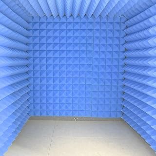 Portable Vocal Booth for Recording Isolation Cover, Desktop Soundproof Cover, Acoustic Foam Panels, Sound Absorbing Panel Treatment, for Home Office Studio (Color : BLUE)