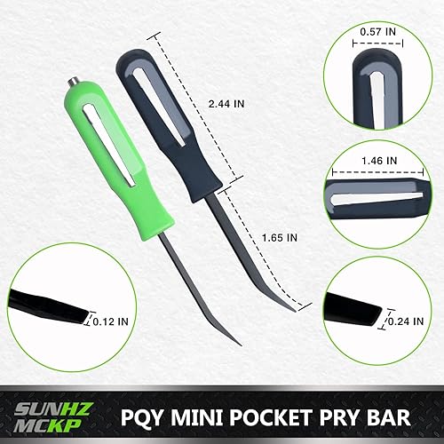 Miniatura 2 de SUNHZMCKP - 4 barras de palanca pequeña, multifunción, mini herramienta de palanca de bolsillo con parte superior magnética, para reparación de