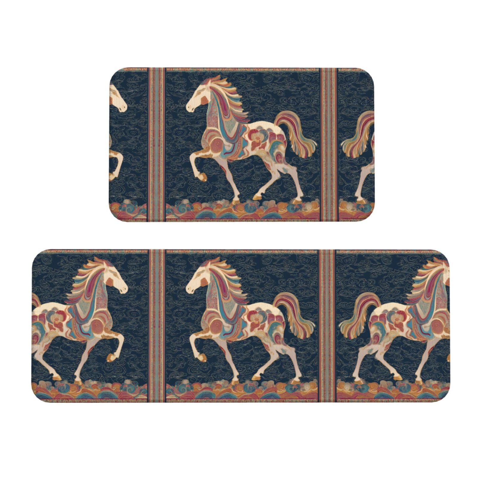 Alfombrillas de cocina con elegante diseño Dunhuang y base antideslizante segura
