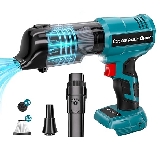 Cordless Handheld Vacuum Cleaner for Makita 18V Battery: 3-Speed Modes Portable Vacuum with 20kPa 105AW Powerful Suction for Car, Pet Hair, Home Cleaning (Tool Only)