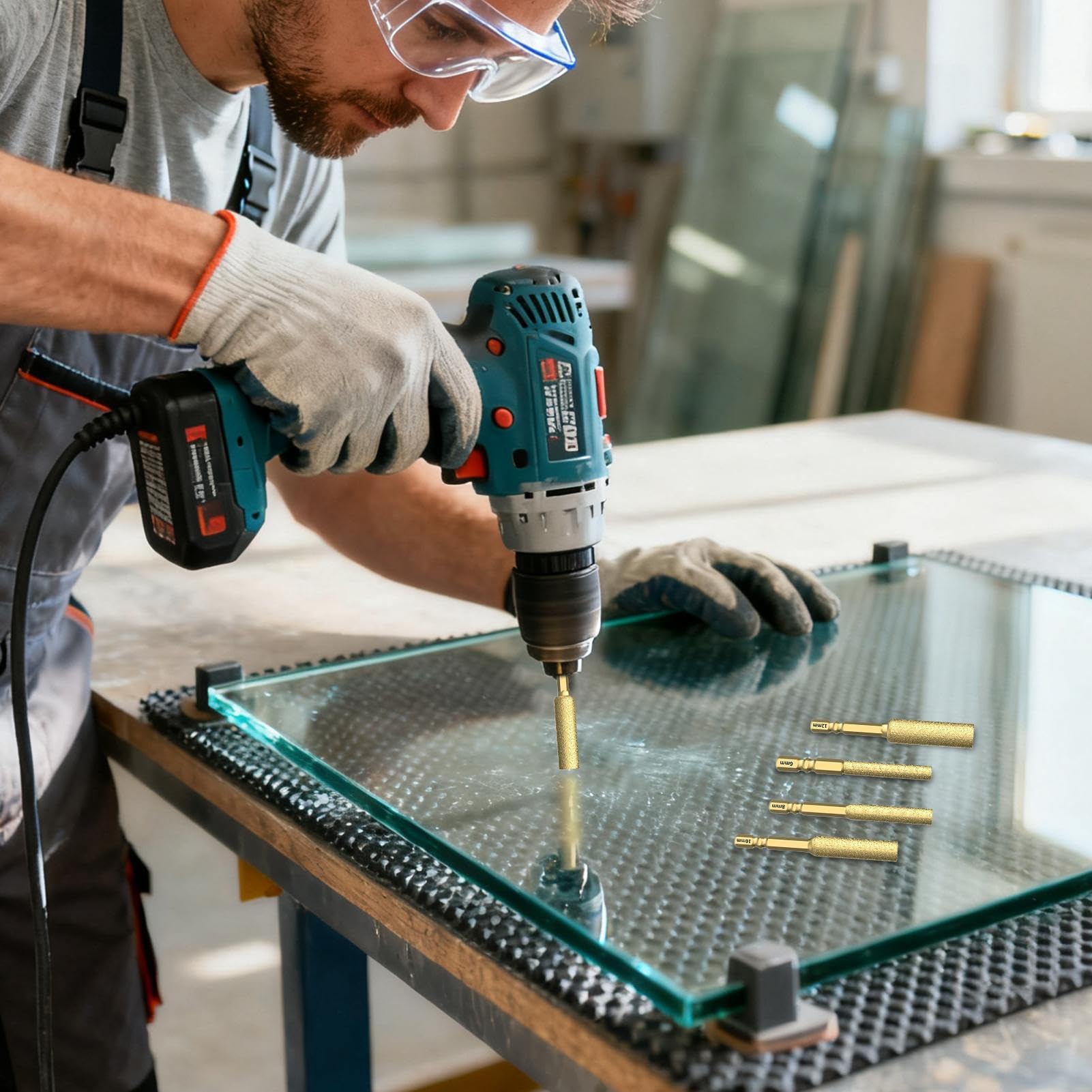 Brocas Para Azulejos Herramientas Para Perforar Y Lijar Vidrio | Juego De Brocas Para Materiales Duros Para Reformadores Fontaneros Electricistas Trabajos en Hormigón y Piedra Proyectos de