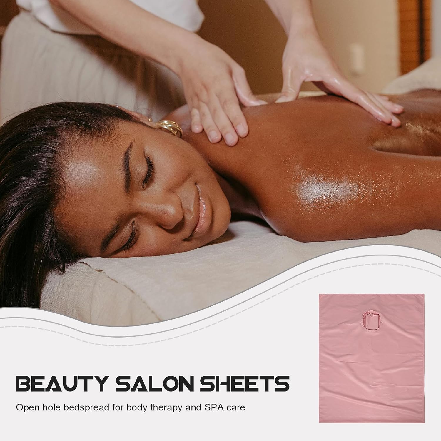 Massage Sheet Elastic Table Cover for Massage Bed with Open Face Hole Knitted Cotton Material Firm and Quick-Drying Reusable Bed Cover for Beauty Salon