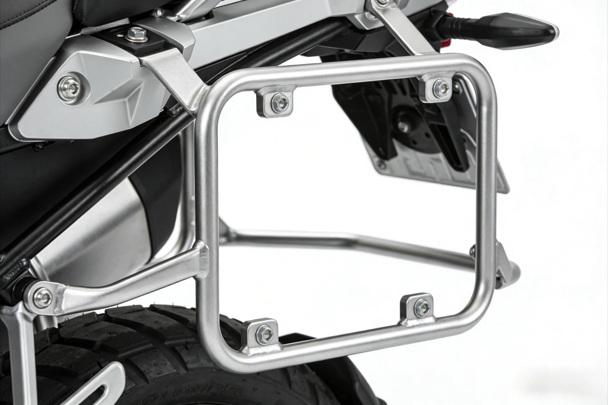 Portapacchi Laterale Moto Con Telaio Bagagliaio Per VOGE DS900X Supporto bauletto | Parti della staffa della borsa laterale Parti modificate per accessori da turismo a lunga distanza(Stainless steel)