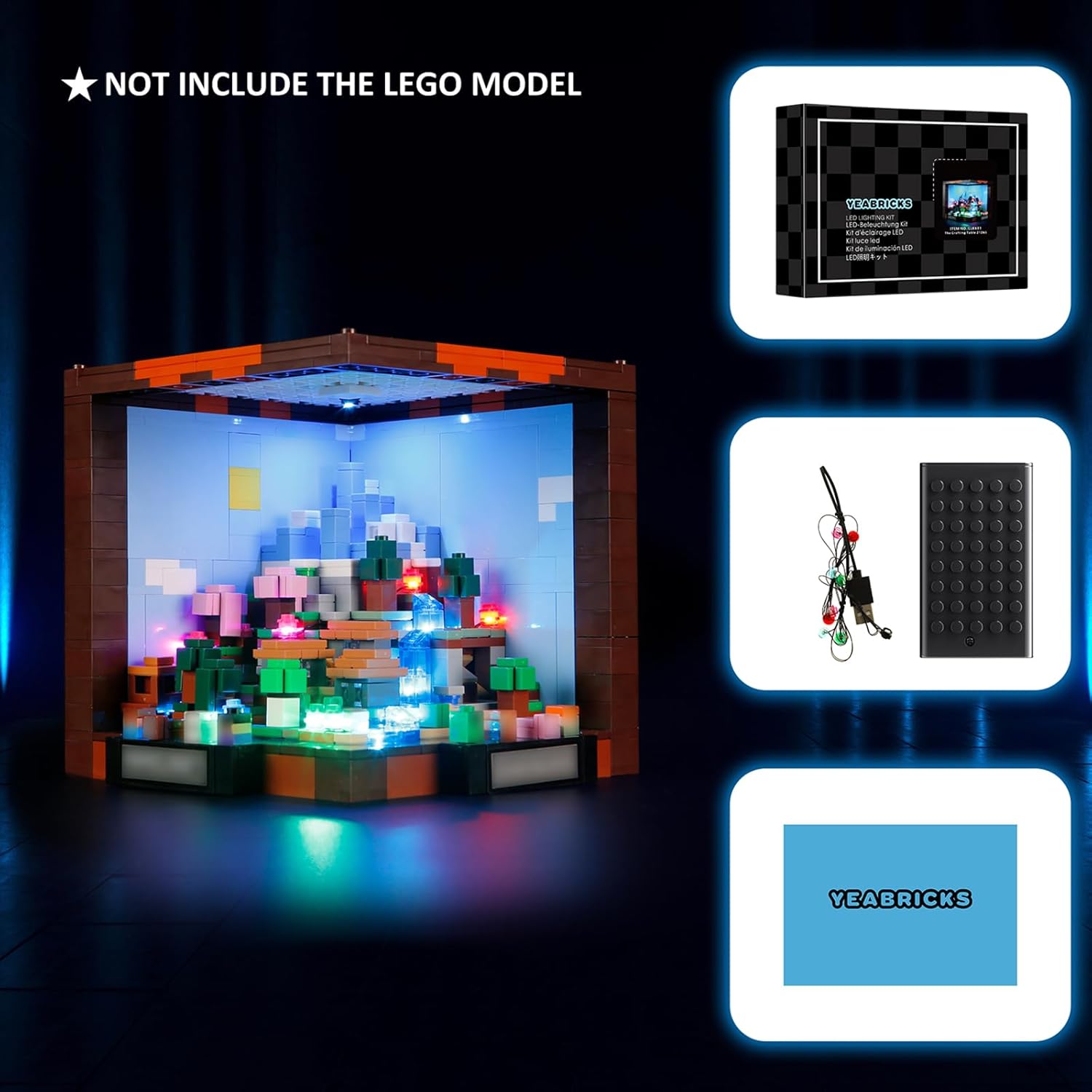 YEABRICKS LED Light for 21265 The Crafting Table Building Blocks Model (Building Set NOT Included)