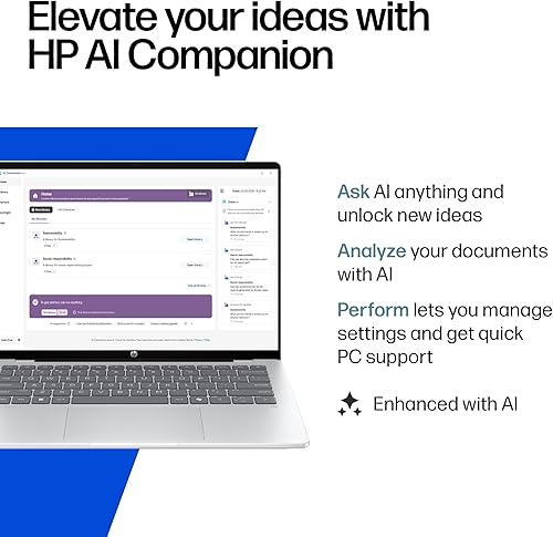 Miniatura 5 de HP OmniBook 5 PC AI de próxima generación de 14 pulgadas, pantalla OLED, Snapdragon X Plus X1P-42-100, 16 GB de RAM, SSD de 1 TB, GPU Qualcomm