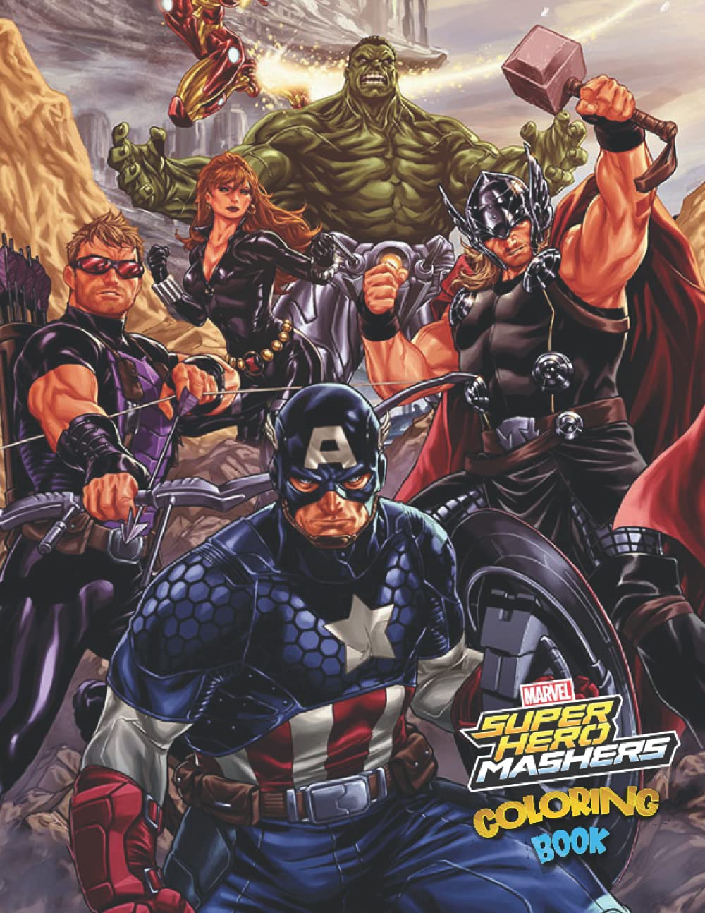 Marvel Coloring Book Super Heroes Illustrations For Kids And Adults ...