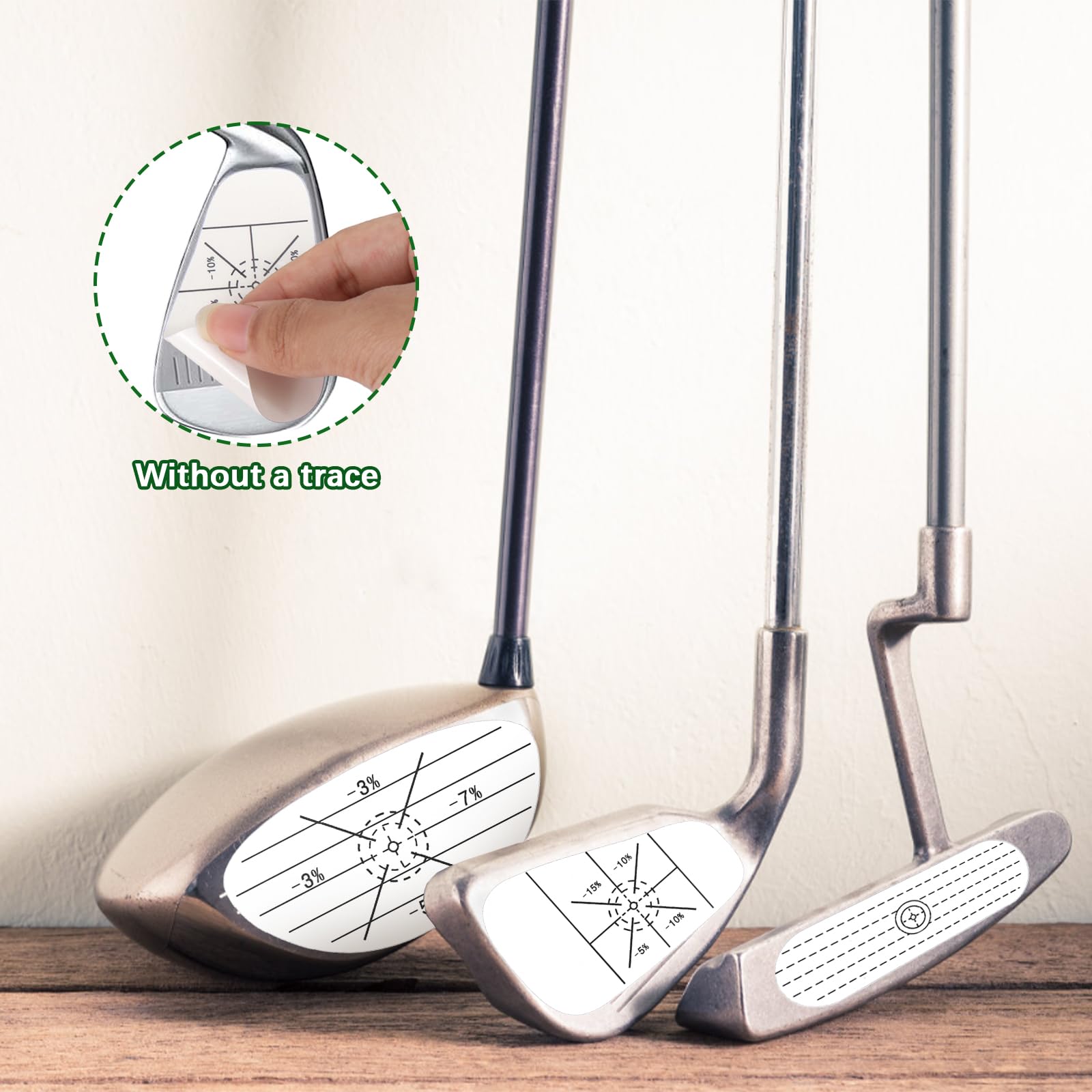 Club de Golf Impact Tape,150 pièces Golf Impact Tape Etiquettes de Entraînement Swing Golf Swing Trainer Sweet Spot Analyse Entrainement au Swing Golf Impact Sticker