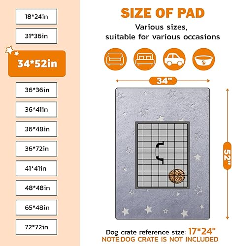 Miniatura 8 de LOOBANI Washable Pee Pads for Dogs, Fast Absorption Reusable Puppy Pads, Waterproof Whelping Mats, Non Slip Training Pet Playpen Mat for Floor, Dog