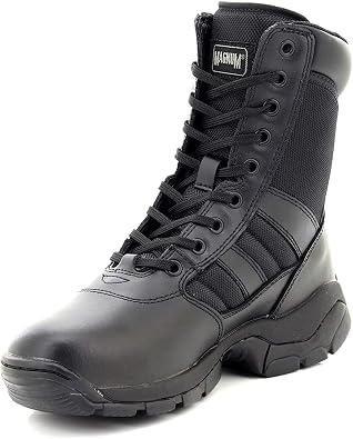 Magnum 8 Inch'PANTHER 8.0 Black Military Combat Boots - Black Magnashield Coated Action Leather, Mens UK 14 / EU 48
