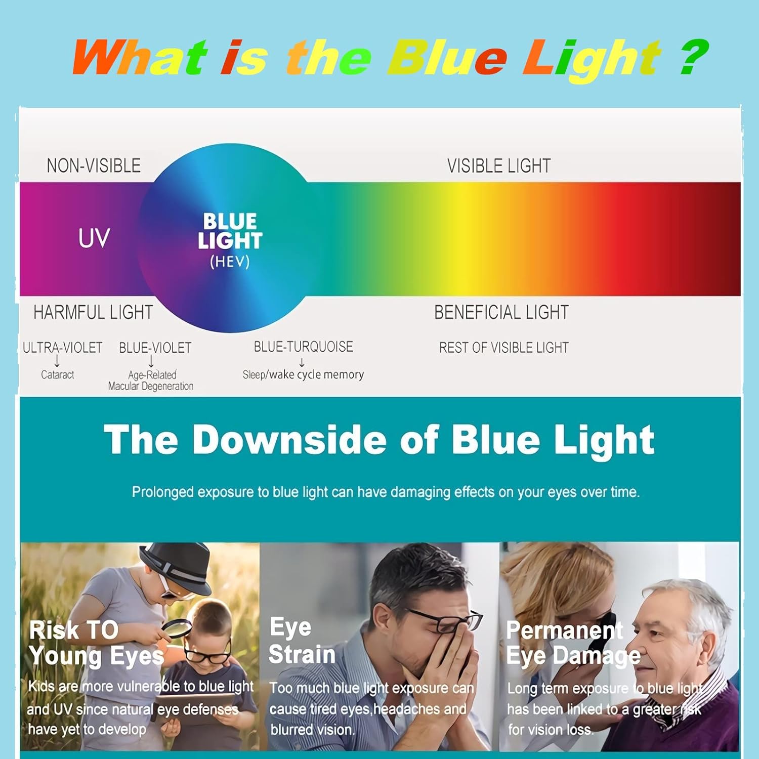 Computer Gaming Blue Light Blocking Glasses Half frame Retro Semi Rimless Clear Lens Glasses Eyewear Men Women - Image 4