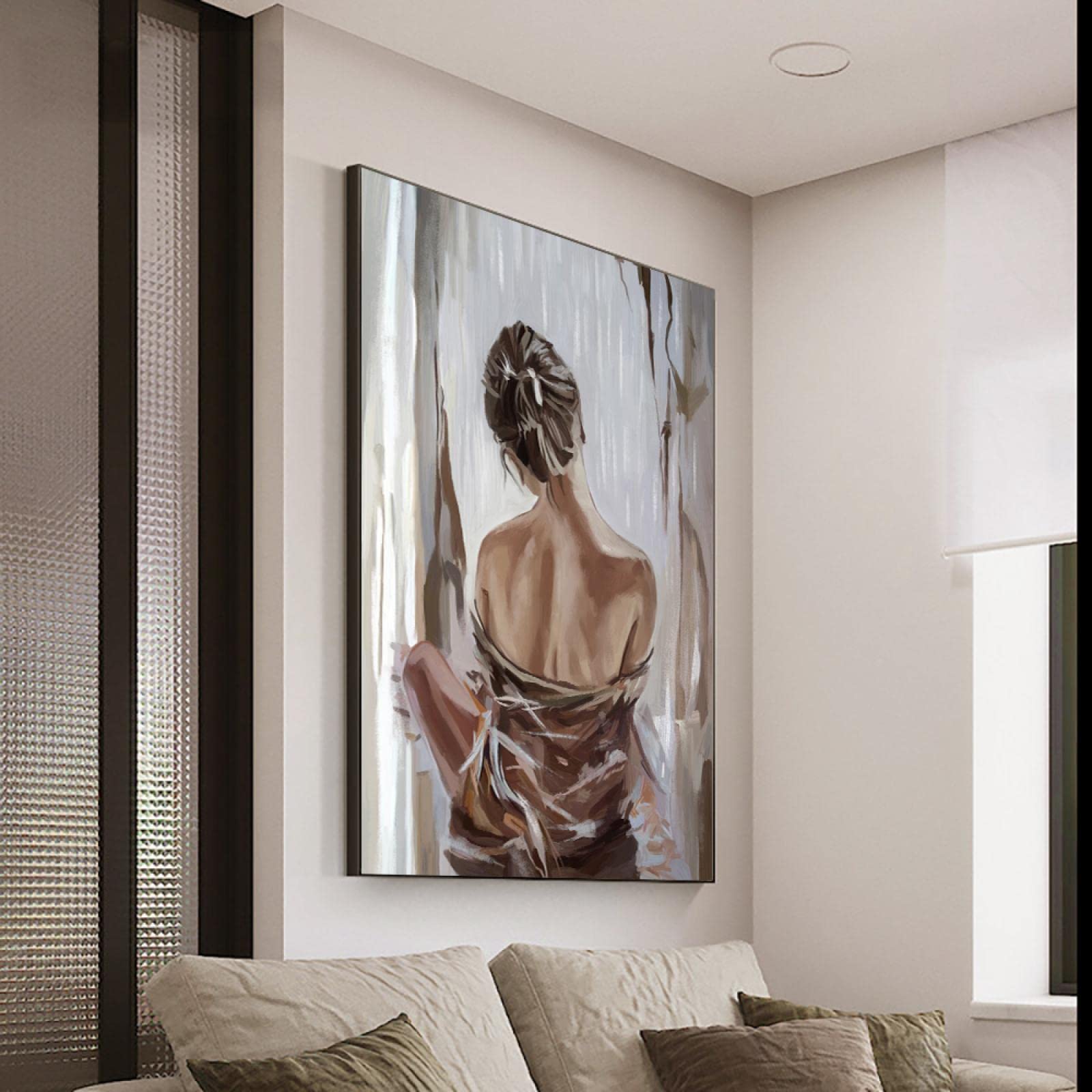 Retro elegancka seksowna pani portret płótno obraz plakat nadruk sztuka ścienna obraz do salonu dekoracje wydruki 50 x 70 cm x 3 bez ramy