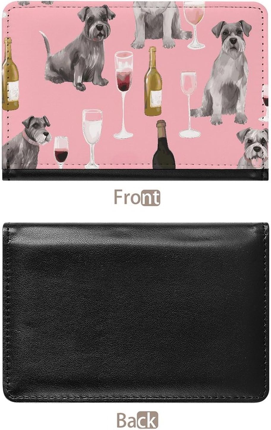 Passport Cover,Schnauzer Printed Travel Passport Holder,PU Passport Holder,Unisex Passport Holder