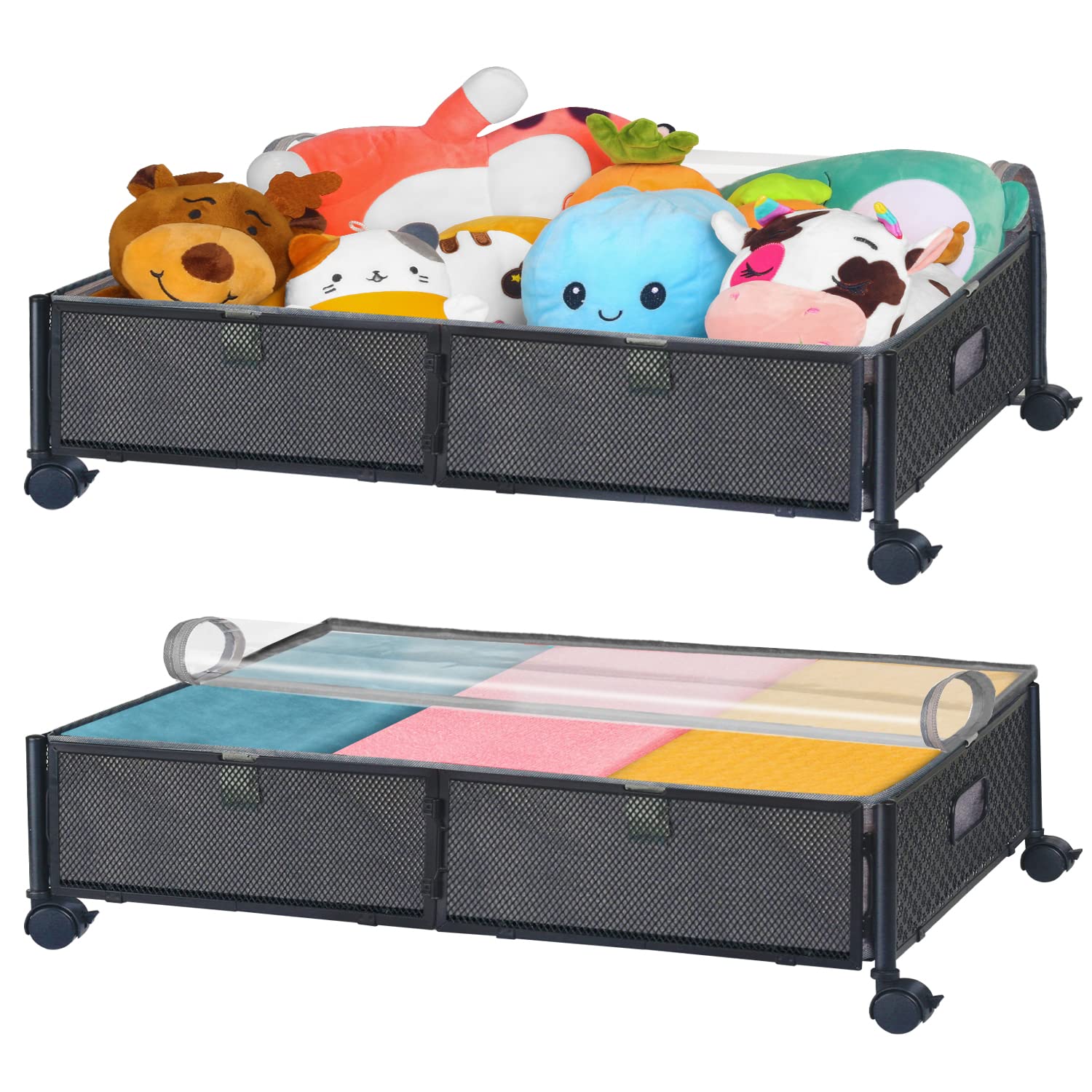 Under Bed Storage Containers With Wheels, Underbed Storage Drawer Bins